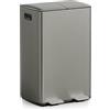 mVm Pattumiera Differenziata 2 Scomparti, 2x30L Doppio Bidone con Pedale Resistente, Chiusura Silenziosa, Supporto Sacchetto, 2 Secchi Interno in Plastica, Chiusura Ammortizzata, Grigio