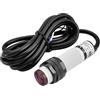Heschen Interruttore di prossimità fotoelettrico a infrarossi a colonna M18, tipo di riflessione diffusa E3F-DS30C3, 10-30CM, 10-30VDC 200mA, NPN NO+NC, 4 fili