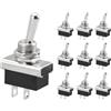 Heschen, interruttore a levetta in metallo Flick Flip 12 V 25 A On/Off 2 positon 2 pin per auto Dash Light (10)