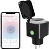 ANTELA Presa Smart WiFi per Esterni con Monitoraggio Energetico IP54 | Type F, 16A, 3680W, Compatibile con Alexa e Google Home, Telecomando, Timer, 2,4 Ghz Wifi, 1Pz