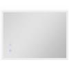 kleankin Specchio Bagno con Luci LED Regolabili, Controllo Touch e Antiappannamento, 70x50 cm