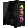 Corsair Case PC CORSAIR 3500X LX-R RGB, Mid-Tower, vetro temperato, 3 ventole RGB con rotore inverso, bianco