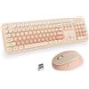 Merkloos Tastiera e mouse wireless - Colorati - 104 tasti con tastierino numerico - Layout QWERTY americano