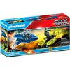 Playmobil City Action 70780, Elicottero della polizia con droni, giocattolo per bambini dai 5 anni in su