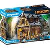 Playmobil Storia 70957: Casa medievale, 66 pezzi, dai 4 anni in su, con personaggi giocattolo e arredi: sedie, tavolo, cassettiera, letto e molto altro. Gioco di costruzione