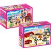 Playmobil Set di mobili per la casa delle bambole 70205 o per la casa moderna 9266. Include: 70206 cucina + 70207 soggiorno