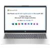 HP Laptop con display FHD, 4 GB di RAM, 128 GB di memoria, grafica UHD, sistema operativo Windows 11 Home in modalità S, inclusa Microsoft Office, processore Intel N100, 4 GB di RAM DDR4 e 128 GB di memoria UFS, colore argento