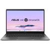 Asus Chromebook Plus CX14, modello CX1405CTA, laptop da 14 pollici con display IPS FHD 16:9, sistema operativo ChromeOS, tastiera QWERTZ, colore grigio "Rock", alimentazione AC, processore Intel Core 3-N355, grafica Intel UHD, 8 GB di RAM, 128 GB di …