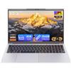 Auusda Laptop/Notebook con 16 GB di RAM DDR4, 512 GB di SSD, processore 3250C, sensore di impronte digitali, tastiera retroilluminata e tastierino numerico, copertura per la webcam per la privacy, design leggero