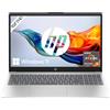 HP Laptop con display FHD, processore AMD Ryzen 5 7520U, 16 GB di RAM DDR5, SSD da 512 GB, grafica AMD Radeon, sistema operativo Windows 11 Home, tastiera QWERTZ, colore argento, con ricarica rapida