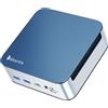 Glorlin Mini PC GT103 con processore AMD Ryzen 5 6600H (6 core, 12 thread), frequenza fino a 4500 MHz, slot PCIE4x4, scheda grafica AMD Radeon 660M. Mini computer desktop con sistema operativo Windows 11 Pro, ideale per l'ufficio. Specifiche: processore …