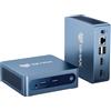 bmax Mini PC Celeron J3355, 6 GB di RAM + 128 GB eMMC, con Windows 11 Home, colore blu, Intel