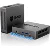 bmax Mini PC con sistema operativo Windows 11 Pro, processore Intel N4500 (fino a 2800 MHz), 8 GB di RAM LPDDR4, 256 GB di SSD M.2, colore grigio