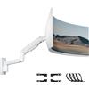 Merkloos Supporto a parete per monitor - Ultrawide 17-49,5 pollici - Fino a 20 kg - Bianco