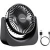 TRILINK Piccolo Ventilatore da Tavolo USB - Mini Ventilatore da Scrivania a 5 Velocità, Silenzioso, Alimentato via USB, Ventilatore Portatile per Scrivania, Camera da Letto, Ufficio, Viaggi, Campeggio