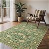 GENIMO Tappeto Persiano Verde Scuro Vintage Classico Antiscivolo,120x170CM | Lavabile in Lavatrice Pelo Corto Morbido per Salotto Camera Letto Cucina Ingresso Ufficio Multimisura