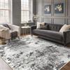 GENIMO Tappeto 200x290CM,Grigio inchiostro Astratto Vintage Antiscivolo Lavabile in Lavatrice Morbido Pelo Corto per Salotto Camera Letto Cucina Ufficio Interno Multimisura