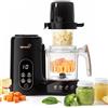 GROWNSY Cuocipappa Multifunzione 7-In-1 Per Neonati | Cuoce a Vapore, Frulla, Sterilizza, Riscalda e Scongela - Robot Cucina per Svezzamento con Doppio Cestello a Vapore, BPA Free