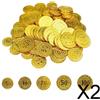 2x 100 Pezzi / Set di Fiches Da Poker 5 10 20 50 100 Monete Da