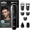 Braun MGK 3440 8 in 1 Style Kit 3, kit da toelettatura multipla per barba e capelli, strumenti curati per tagliare barba, rasatura di precisione e taglio dei capelli