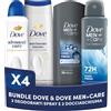 Dove Bundle Misto Deodoranti Spray e Docciaschiuma