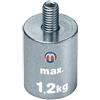 Magnosphere Magnete di fermo cilindrico con perno filettato - Ø6 - 63mm - Neodimio (NdFeB) - Forza di attrazione fino a 170 kg - Magneti cilindrici permanenti al Neodimio (Terre Rare) - Calamite potenti, Grandezzas:Ø 8 | M3x7 | 1.2kg forza