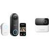 Reolink Video Doorbell Cablato 2K+ 5MP + Argus MagiCam Telecamera di Sicurezza a Batteria 1080p con Visuale a 180°, Videochiamate, Rilevamento AI e Audio Bidirezionale