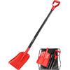 COFIT 120cm Pala Neve Pieghevole Auto, Vanga da Scavo Portatile Alluminio, Badile Giardino Staccabile, Spalare Metallo Camper, Strade Strumento di Rimozione del Ghiaccio, Rosso