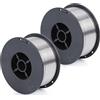 EFUTURETIME 2 x Filo Animato No Gas E71T-GS 1,0 mm 1KG, Bobina D100 | Autoprotetto, per Saldatrici MIG/MAG, Peso Netto 0,9 kg