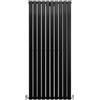 Monster Shop Radiatori Termosifoni in Acciaio Calorifero a Doppio Strato a Pannelli Piatti Riscaldamento Centralizzato Colonna Termosifone Orizzontale Radiatore a Parete - Nero Opaco - 160 x 70 cm