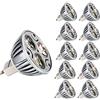 XINYANSEE 10 pezzi Faretti Led MR16 Lampadina a Led GU5.3 12V 3W Lampada,GU 5.3 Socket, Equivalente 20-25W Luce Alogena, 240LM, 60 Deg, Bianco freddo 6000K, Illuminazione ad Incasso