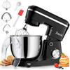 Zuccie Impastatrice Planetaria 1500W, 5,2L con Ciotola in Acciaio Inox, 10+P Velocità, Testa Inclinabile, con Frusta, Gancio Impastatore e Mescolatore, Robot da Cucina Multifunzione per Pane, Pizza e Dolci