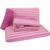 Viterbo Biancheria Coordinato Completo Letto Lenzuola Pile Matrimoniale Kenia Colori Nuovi (Righe Fucsia, 2 Piazze, Matrimoniale6127)