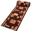 Mazovia Tappeto Passatoia Corridoio 90x250cm Marrone Classico Retrò Anni 90 | Tappeto Passatoia per Cucina Lavanderia Camera da Letto Antiallergico Facile da Pulire Adatto Agli Animali Venduto al Metro