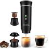 Gaethra Macchina da Caffè Espresso Portatile, Caffettiera Portatile 3 in 1 con Batteria da 7500 mAh, Piccola con USB, Compatibile con Capsule e Caffè Macinato per Campeggio, Viaggi e Casa