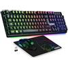 Merkloos Tastiera e mouse wireless da gaming - QWERTZ - RGB - 4800 dpi - Set gaming wireless