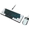 Merkloos Tastiera gaming 60% compatta RGB - Con filo - Mouse gaming 7200 DPI - Set tastiera e mouse gaming - Nero