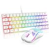 Merkloos Tastiera e mouse gaming - 60% - RGB - Layout UK - Wireless e cablato