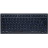 Merkloos Tastiera wireless - Bluetooth multi-dispositivo - Layout francese AZERTY - Blu ardesia - Compatta con custodia per il trasporto