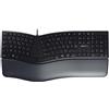 Merkloos Tastiera ergonomica - Cablata - Layout francese (AZERTY) - Nero - Cavo USB 1,8 m