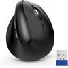 Merkloos Mouse verticale ergonomico - Wireless - Compatto - 4800 DPI - Nero