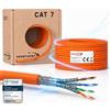 Merkloos Cavo di rete LAN CAT 7 - 50 m - S/FTP - Senza alogeni - Cavo di installazione