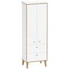 Schildmeyer Armadio Lucka 702136 Bianco Opaco/Rovere | 60,1 x 39 x 180 cm. Prodotto in Germania