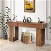 Garvee Tavolo consolle stretto 160 cm in legno, montaggio facile | tavolino per ingresso e soggiorno, consolle dietro divano corridoio foyer, color di legno