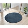 Rugs by Desire Tappeto moderno per soggiorno, comodo, lavabile, in poliestere, tinta unita, con pelo basso, retro in feltro antiscivolo, super morbido, camera da letto, corridoio, blu navy, 100 x CRL cm
