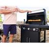 Barbecue Campingaz 2226229 3 EXS Dualgas Barbecue 3 bruciatori in acciaio alluminato, piastra reversibile, ripiani pieghevoli