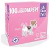 EasyPets Pannolini per cagnette - Pannolini usa e getta per cani femmine - Mutandine per calore & incontinenza - Traspiranti & confortevoli - 100 pezzi - Taglie M/L