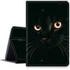 BWEGRHE Custodia con gatto nero glitterato per Samsung Galaxy Tab A8 10,5 pollici 2022, custodia antiurto pieghevole in pelle PU sottile con funzione sleep/wake automatica per Galaxy Tab A8 2022 modello