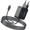 iggual Caricatore USB-C PD 45 W per laptop, smartphone e tablet, ricarica rapida Power Delivery, cavo USB-C integrato da 1,8 m, compatibile con Apple, Android, protezione OCP/OVP/SCP/OTP, nero