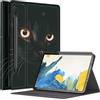 BWEGRHE Custodia glitter gatto nero per Samsung Galaxy Tab S8 Plus/Tab S7 FE 12,4 2021 / Galaxy Tab S7 Plus 2020, custodia con angoli di visualizzazione multipli con supporto S Pen e auto sleep/wake